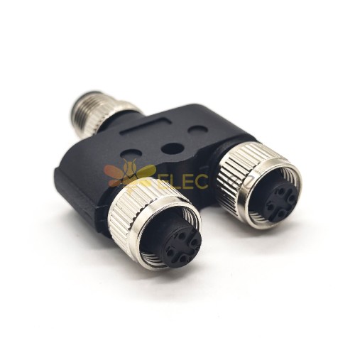 M12 Y Connector 4 Pin Stecker zu Buchse A Code Unshiled Adapter wasserdicht