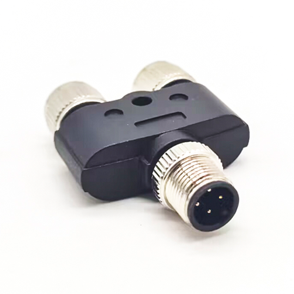 M12 Y Connector 4 Pin Male to Female A Code Unshiled Adapter Waterproof