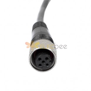 10pcs Industrial M12 Cables M12 3Pins Male To 5Pins Female Socket Straight Cable 5M AWG22 A Code