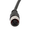 10pcs M12 4 Core A-Coding Femelle Connecteur Droit Moulé 1.5M AWG22 PVC Noir Câble Single Ended