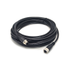 10 pièces M12 4Pin câble A-codage femelle à femelle connecteur droit 1M AWG22 PVC noir câble