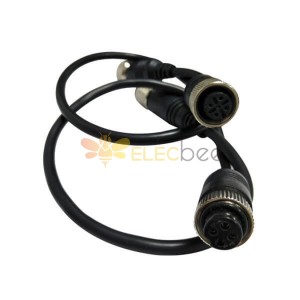 10pcs M12 4Pin Cable Female A Code To Gx12 4Pin Female Straight Extension Cable 30Cm AWG22