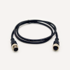 10 Uds M12 8Pin Extensin Cable A-Coding macho a hembra conector recto 1M AWG24 PVC Cable negro