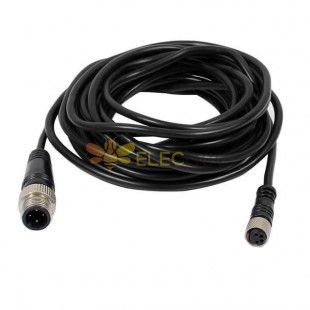 10pcs M12 Femelle 4 Pin à M8 Femelle 3Pin Plug Câble électrique 5M AWG22