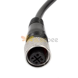 10pcs M12 Connector Cable Assembly Female Straight 4 Pin A Coding Overmolded Cable 0.5M AWG22