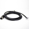 4Pin M12 延长线公 A 代码直连接器模压电缆 3M AWG22