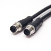 8-контактный кабель M12, вилка A, удлинительный кабель в сборе, 1 м AWG24, 2 шт.