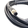 m12传感器电缆双公头8pin直式连线长A编码24ft AWG24 不带屏蔽