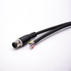 8Pin M12 Extension Cable Male A Code Straight Connector Molded Cable 5M AWG24