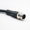 Câble électrique M12 à 12 broches, prise droite mâle, câble électrique à une extrémité, 2M AWG26, Code A blindé