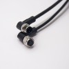 3-poliges M12-Kabel, Stecker auf Buchse, A-Code, rechtwinkliger Sensorstecker, 1 m, AWG22