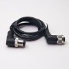 M12 3 Pin Cable Male To Female A Code Right Angle Sensor Plug 1M AWG22