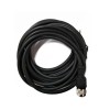M12 4-poliges weibliches Kabel Schwarzes Kabel 3M AWG22 PVC-Ummantelung Single Ended Straight A Code