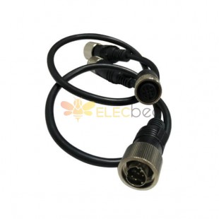 M12 4Pin Cordsets Male To Mini Din 4Pin Female A Code Straight Molding Cable 30Cm AWG22