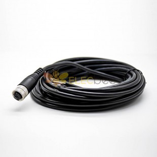 Удлинительный кабель M12 4Pin A Код женский прямой разъем литой кабель 5M AWG22