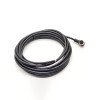 M12 5 Pin Female A Code Single Ended Cable Right Angle Molded Cable AWG22 5M