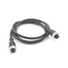 m12标准电缆A编码5芯母头直式180度注塑线不带屏蔽双边1M AWG22