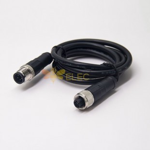 M12 5 Pin Sensor Cabo C-Coding Masculino para o cabo impermeável industrial feminino Unshiled 1M AWG22