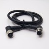 M12 8 Pin A Code 90 Degree Male To Female Cable Crodset 1M AWG24