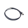 M12 8-poliges Extensin-Kabel, A-Kodierung, Stecker auf Buchse, gerader Stecker, 1 m AWG24, schwarzes PVC-Kabel