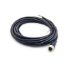 M12 8-контактный удлинительный кабель, женский код, прямой разъем, литой кабель 5M AWG24