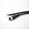 M12 8Pin Extension Cable Female A Code Straight Connector Molded Cable 5M AWG24