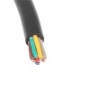 M12 8-Pin-Kabelstecker A-Codierung, gerader Stecker, geformtes 1 m AWG24-PVC-Kabel, schwarz