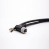M12 Cable 8 Pin Female Single Ended Angled Cable A Code 2M AWG24
