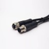 M12 Cable Assembly 180 Degree A Code 6 Pin Male To Female Plug Cable 1M AWG24