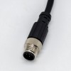 M12 電纜連接器 5 針公直航空插頭電纜 1.5M AWG22 A 代碼