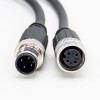 M12 电缆 4 针传感器连接器 A 代码公对母防水电缆 3M AWG22