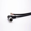 M12 Connector 8 Pole Cable Female A-Coding Angled Molded Cable 5M AWG24
