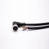 M12 Connector 8 Pole Cable Female A-Coding Angled Molded Cable 5M AWG24
