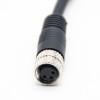 M12 Connector Cable 4Pin A Code Male Straight Connector To M8 3Pin Female Socket Electrical Cable 2M AWG22