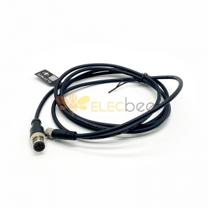 M12 Connector Cable 4Pin A Code Male Straight Connector To M8 3Pin Female Socket Electrical Cable 2M AWG22