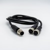 M12 Conector Cabo 5 Pin Male para Dual Female A Code Double ended cabo Unshiled 50CM AWG22
