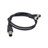 M12 Conector Cabo 5 Pin Male para Dual Female A Code Double ended cabo Unshiled 50CM AWG22