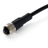Удлинительный кабель M12, 5-контактный, гнездовой, A-кодирующий, прямой разъем, литой экран кабеля, 1 м AWG22, винт с ЧПУ