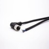 M12 Female 5Pin A Code Right Angled Plug Molded Cable 2M AWG22