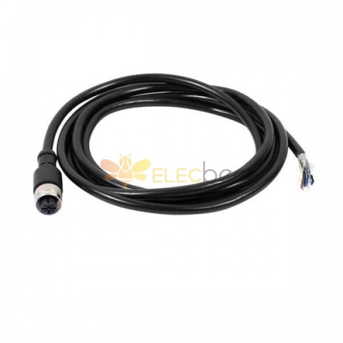 Гнездовой разъем M12 с кабелем 5Pins Plug Straight Cable Corsets 2M AWG22 A Code Shielded