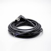 M12 Male Right Angle 3Pin Cable Aviation Electrical Molded Cable 5M A Code AWG22