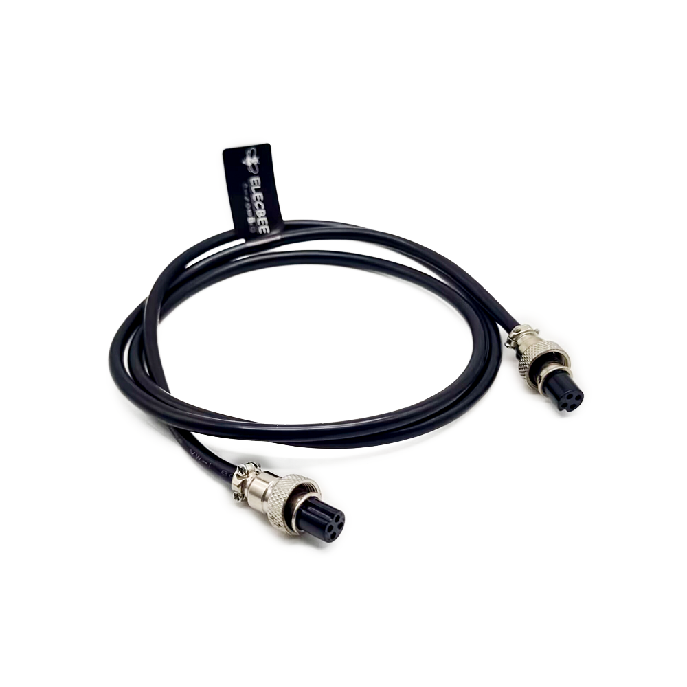 M12 公直 4 针航空连接器电缆 2M AWG22 A 代码