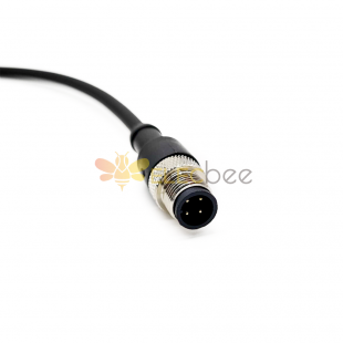 M12 Мужская прямая 4 Pin датчик разъем электрический кабель 2M AWG22 Код UnShield