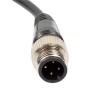Cable Profibus M12 macho a hembra conector de 4 pines cable de moldeo recto 2,0 M AWG22 un código