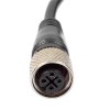 M12-Profibus-Kabel Stecker auf Buchse, 4-poliger Stecker, gerades Formkabel, 2,0 m, AWG22 A-Code