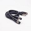 M12 RJ45 Cables Ethernet Cables de red 1M AWG22 M12 4Pin A Código Macho a 8P 8C RJ45 Enchufe 2PCS