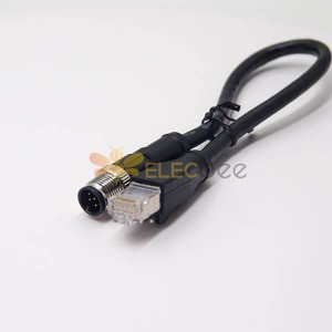 M12 To RJ45 Ethernet Cable M12 8 Pin Male To RJ45 Male Plug Date Sheet 1M AWG24