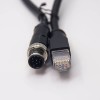 M12 auf RJ45 Ethernet Kabel M12 8 Pin Stecker auf RJ45 Stecker Datenblatt 1M AWG24