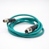 M12 X código macho a hembra cable recto cordsets azul 1M