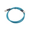 M12 X Coded To RJ45 Cable Assembly 180 Degree M12 8 Pin Male To RJ45 8P8C Male With Blue Plastic Cable 1M AWG24
